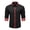 Red, variant on Cloudstyle Men's Relaxed Fit Embroidered Collar Casual Shirt - Long Sleeve Button-Down for Everyday Wear