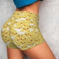 thumbnail image 4 of Balery Baby Chicks Printed Workout Shorts for Women Seamless Scrunch Short Gym Yoga Running Sport Active Exercise Fitness Shorts-Medium, 4 of 8