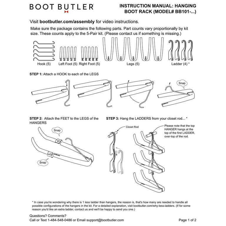Standing Boot Rack • Boot Butler