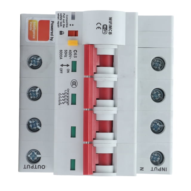Circuit Breaker Smart 4P Remote Switch AC 400V with Safety Lock for Home