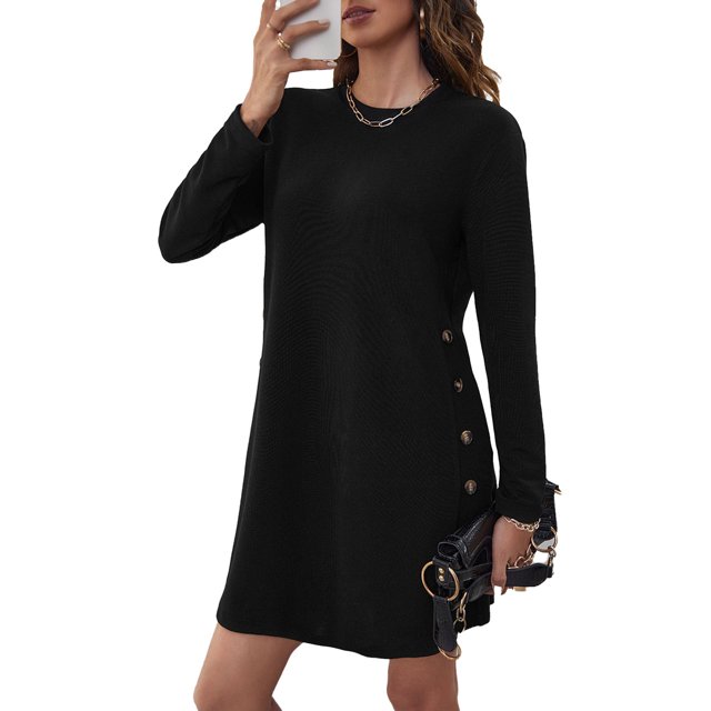 Vestido Midi,Vestido De Mujer Vestido Midi One Vestido Suelto Funcionamiento Suave