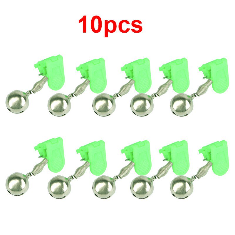 GRIMPEX 10Pcs High Sensitivity Fishing Alarm Bells – Clip-On Colorful Bells for Casting Rods Practical Fish Rod Alarm Accessories
