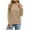 Khaki, variant on Cotton Pullover Sweatshirt Crewneck Womens Long Sleeve Cozy Base Shirts Solid Color Casual Fall Winter Tops (XL, White)