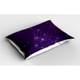 thumbnail image 2 of Ambesonne Dark Purple Pillow Sham 2 Pack, Merry Christmas Text, 36"x20", Fuchsia, 2 of 3