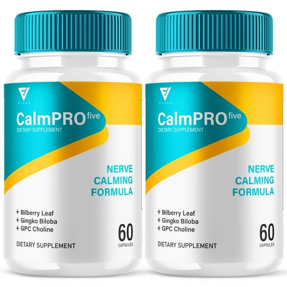 (2 Pack) CalmPro 5 Nerve Calming Formula, CalmPro 5 Reviews, CalmPro5 (120 Capsules)