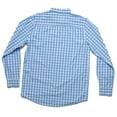 thumbnail image 2 of Whiskey and Oak Mens Plaid Long Sleeve Button Down Shirts 67915-BLK-M (Light Blue White, X-Large), 2 of 2