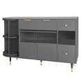 thumbnail image 2 of Rotating Storage Cabinet with 2 Doors and 2 Drawers Gray, 2 of 5