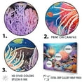 thumbnail image 3 of Designart "Azure And Violet Anemone Crown" Coastal Coral Under Water Wall Art Living Room, 3 of 7