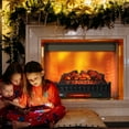 thumbnail image 6 of TURBRO Eternal Flame 26-Inch Infrared Quartz Electric Fireplace Log Heater, Realistic Lemonwood Logs, Adjustable Flame Colors, Remote Control, Thermostat, Timer, EF26-LG, 1500W, 6 of 6