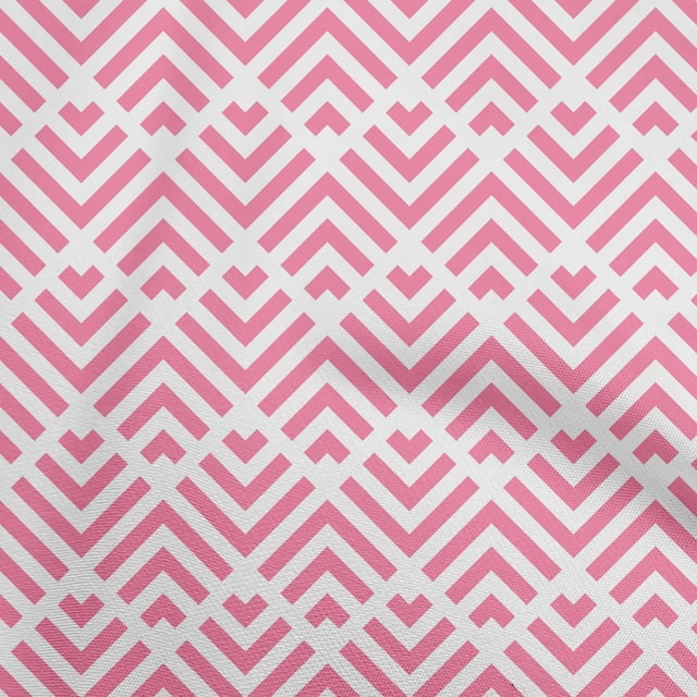 oneOone Cotton Flex Pink Fabric Geometric Sewing Craft Projects Fabric Prints By Yard 40 Inch Wide