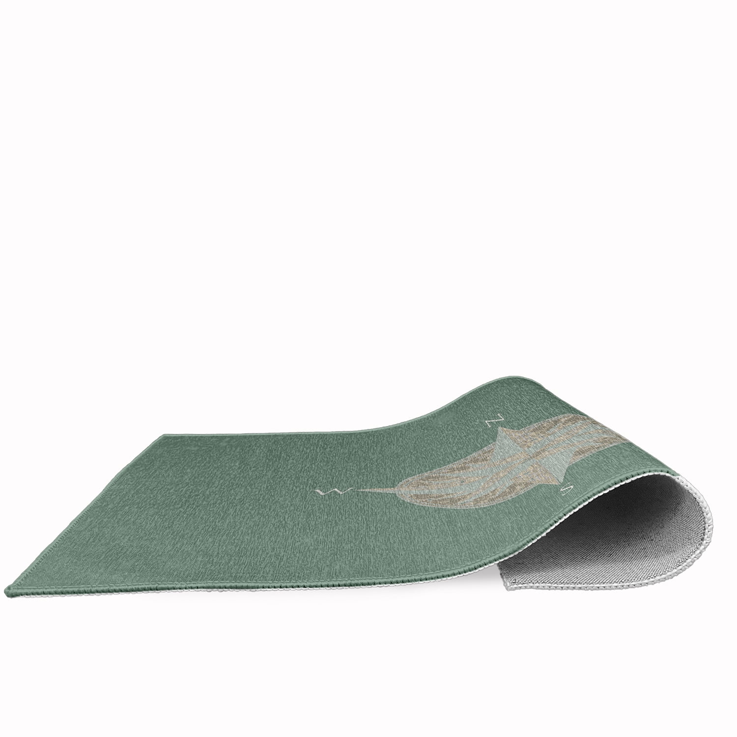 Simply Daisy 3' x 5' Compass Nautical Chenille Rug, Sage