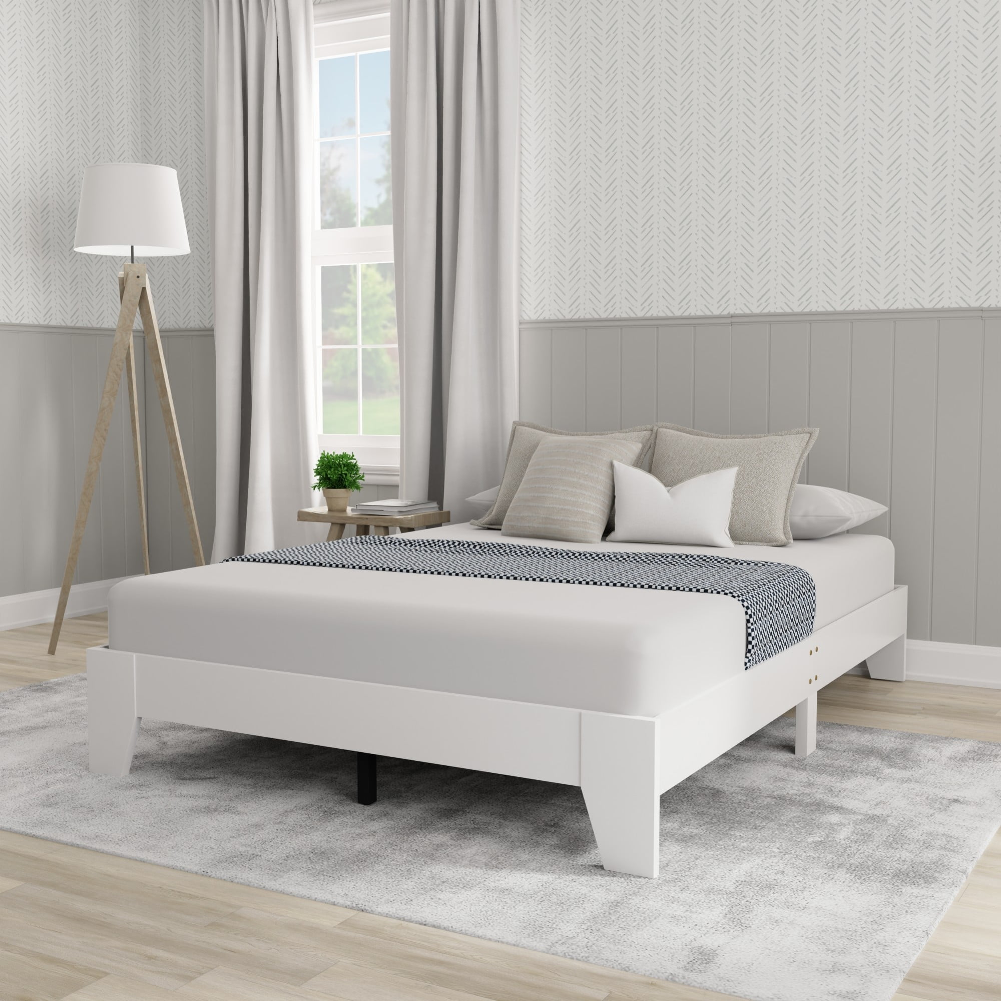 Hillsdale Furniture Casey Full Wood Platform Bed, White