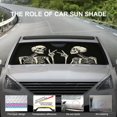 thumbnail image 6 of Funny Skeletons Windshield Sun Shade for Car Auto SUV Truck Foldable Front Window Sunshade Sun Visor Protector Block UV Rays Reflect Heat, 55" x 30", 6 of 8