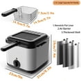 thumbnail image 7 of Electric Deep Fryer, The Most Compact & Convenient To Deep Fry Comfort Food, Restaurant-Style Basket With A 2.64-Quart Capacity, Easy-View Window & Adjustable Temp Control, Stainless 2.5 L, 7 of 7