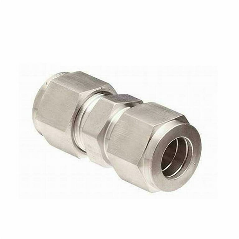 1/4 NPT Male x 14MM Double Ferrule Compression Tube Fitting,Stainless  Steel SS304 Male Straight Adapter