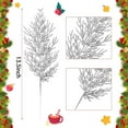 thumbnail image 2 of 25 Pcs Christmas Picks Artificial Pine Branches, NOGIS 13.5'' Faux Plants Cedar Sprig Pine Winter Leaves Christmas Snowy Greenery Branches for DIY Garland Home Garden Vase Decoration(Silver), 2 of 7