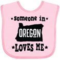 thumbnail image 3 of Inktastic Someone in Oregon Loves Me Gift Boys or Girls Baby Bib, 3 of 4