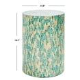 thumbnail image 4 of SAFAVIEH Presley Abstract Round Accent Table, Blue/Gold, 4 of 7