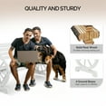 thumbnail image 5 of Ktaxon 56" Rustic Wooden Bench with Wagon Wheel Arms, 3-Person Garden Patio Seat, White, 5 of 12