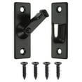 thumbnail image 1 of Uxcell 1-Pack Flip Latch Gate Latch, Cerradura de ángulo recto de 2.4 pulgadas, cerraduras deslizantes de 90 grados para puerta de granero [Negro], 1 of 7