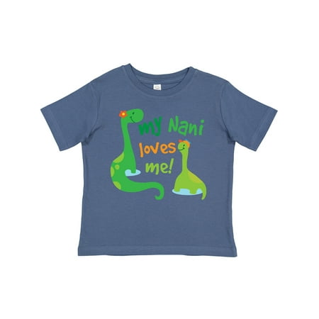 

Inktastic My Nani Loves Me Grandson Dinosaur Gift Toddler Boy Girl T-Shirt