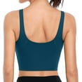 thumbnail image 2 of Attraco Women's Workout Crop Tank Top Longline Sports Bra Medium Support Yoga Fitness, 2 of 7