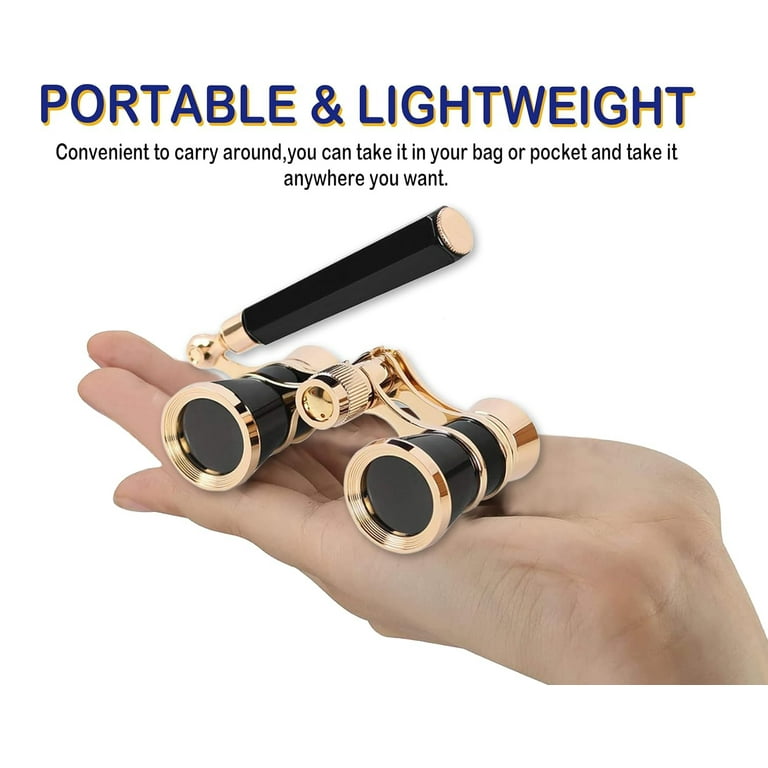 Opera Glasses Binoculars 3X25 Lorgnette Theater Glasses Optical