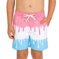 thumbnail image 2 of MDUKONU Boys Drawstring Sports Shorts Quick Dry Breathable Running Workout Shorts Pink2 9-10 Years, 2 of 6