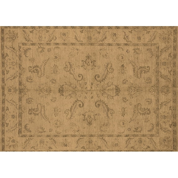 Ahgly Company Indoor Rectangle Oriental Brown Traditional Area Rugs, 7' x 9'
