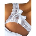 thumbnail image 3 of Enwejyy Women's Sexy Lingerie Panties Lace See-Through Bow Underwear Briefs Thong G-Strings, 3 of 5