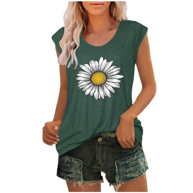 Birdeem Womens Cap Sleeve Tops Summer Tank Top Casual Basic Tees Shirts Loose Blouses
