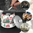 thumbnail image 4 of Yayeee Ashtray with Lid for Cigarette Smokeless Stainless Steel Home Ash Holder, Christmas Train, 4 of 7