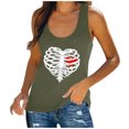 thumbnail image 1 of Blusa informal sin mangas con cuello redondo y estampado de verano para mujer a la moda Fridja  gh5614, 1 of 7