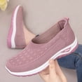 thumbnail image 4 of KEVCHE Woven Orthopedic Shoes, Womens Breathable Mesh Up Stretch Platform Sneakers with Arch Support, Slip On Light Air Cushion Walking Shoes for Diabetic Comfort and Gym Use, 4 of 8