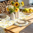 thumbnail image 4 of Yellow Flowers Spring Round 13 Inch Placemats Set of 2, Elegant Farmhouse Botanical HeatResistant Non Slip Place Mats for Dining Table, Wipeable Braided Kitchen Table Mats for Housewarming, 4 of 9