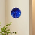 thumbnail image 5 of 12-Inch Glass Wall Clock (Starry Sky Design) – Quiet Non-Ticking, Decorative Round Clock for Living Room, Bedroom, Office (Blue Starry Pattern), 5 of 8