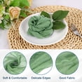 thumbnail image 3 of Uxcell 10Pcs Cheesecloth Napkins, 20x20 Inch Sage Green Rustic Dinner Napkins for Wedding Table Decor, 3 of 7