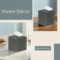 thumbnail image 3 of 1 Pack/ 2 Pack Tissue Box Cover, Square PU Leather Tissue Holder, Decorative Facial Tissue Cube Paper Organizer Dispenser for Bathroom, Night Stands, Desk, Car, 5X5X5 in, 3 of 6