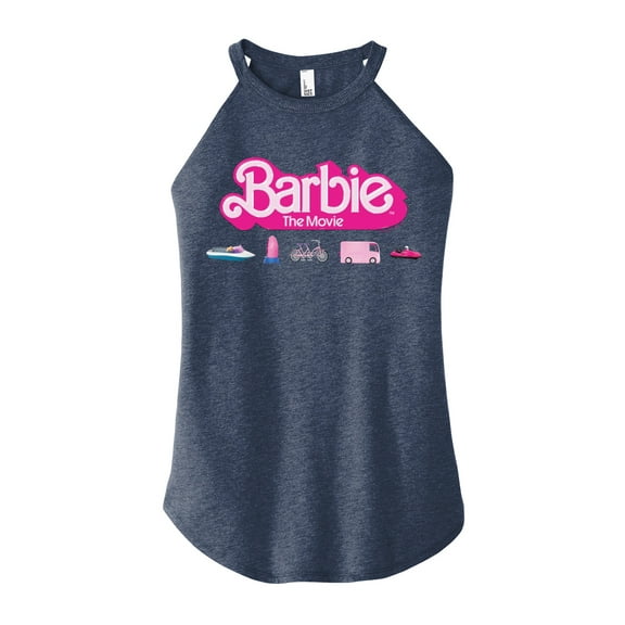 Barbie the Movie - Barbie Transportaion Vehicles - Juniors High Neck Tank Top