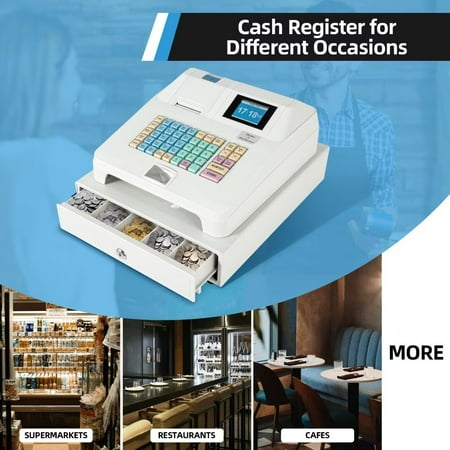 UPC: 0733835957347 | TFCFL Electronic Cash Register 48 Keys POS System w/Drawer Fit Supermarket Retail New