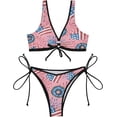 thumbnail image 2 of Dreamtimes Nautical Anchor Black Two Piece Swimsuits Bathing Suit Triangle Bikini Set, Medium, 2 of 7
