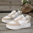 thumbnail image 6 of Women's Platform Lace Up Casual Shoes Fashion Color Blocking Slip On Sneakers Breathable Non Slip Running Shoes, 6 of 7