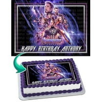 Avengers Endgame Edible Cake Image Topper Personalized Picture 1/4 Sheet (8"x10.5")