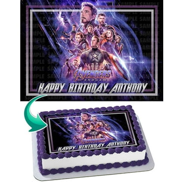 Avengers Endgame Edible Cake Image Topper Personalized Picture 1/4 Sheet (8"x10.5")
