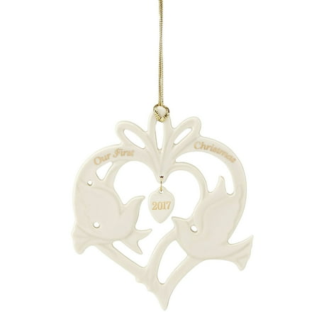First Christmas Tree Ornaments 2017 Lenox Our First Christmas Together Doves Porcelain Tree Ornament 869903 New ()