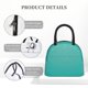 thumbnail image 4 of Fotbe Turquoise Glitter Bolsa de Almuerzo con Estampado, Lonchera Aislada, Contenedor de Comida Reutilizable Tipo Cooler a Prueba de Fugas, 4 of 6