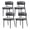 Gray, variant on EDX Dining Chairs Set of 4, Mid Century Modern Chair Round Upholstered Curved Backrest, Kitchen Vanity Living Room Chairs with Black Metal Legs, Grey