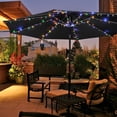thumbnail image 2 of Yescom Patio Umbrella Solar String Light with Remote Control Timer Fit 8-Rib 8/9/10 Ft Outdoor Shade 128 RGB LED 8 Mode, 2 of 11
