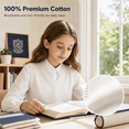 thumbnail image 5 of FAIOROI Unisex Kids School Uniform Sweater Vest V Neck Cotton Knit Sleeveless Top White 9-10T, 5 of 7