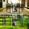 thumbnail image 5 of Dextrus Metal Dog Playpen Dog Fence 8 Panels Indoor Outdoor Heavy Duty Portable Foldable Kennel with Removable Food Tray for Puppy Dog Cats Rabbits Kittens, Black, 5 of 7
